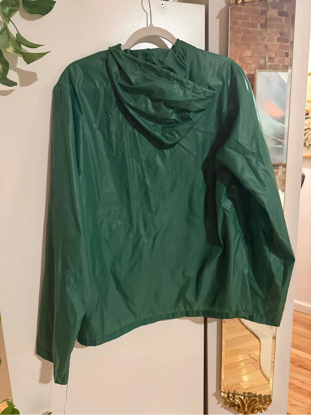 Lacoste 80s Green Pullover Windbreaker with Hood